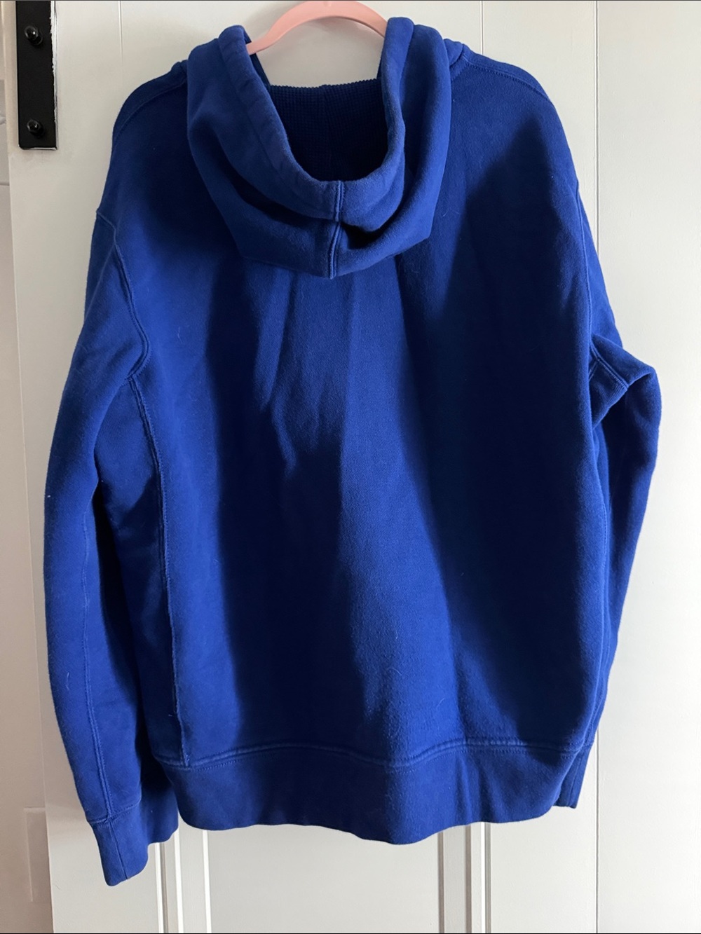 Polo by Ralph Lauren Men’s Blue Zip-Up Hoodie with Waffle Knit Hood - Picture 3 of 5